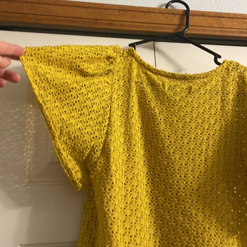 Madewell Texture & Thread Eyelet Flutter Sleeve T… - image 3